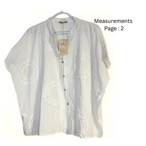 Helena Italian Button Blouse 'Beautiful Says' Luxury Beach Nautical Dainty Shirt